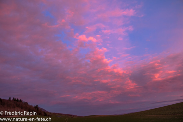 Coucher de soleil au pied du Jura