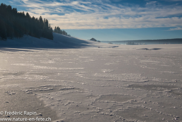 Lac des Taillères gelé